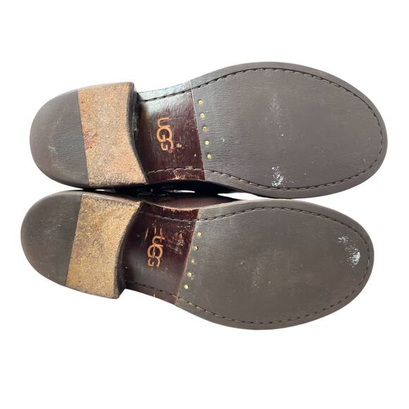 UGG Women's Jena Fashion Boots in Brown Leather Women's Size 8 - Picture 12 of 16